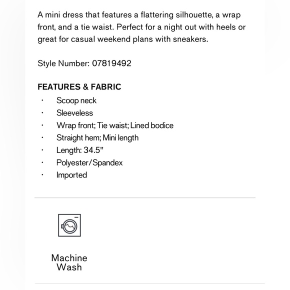 Express tie wrap front mini dress, size L - Picture 7 of 7